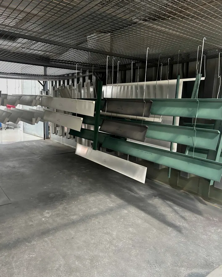 Green and white profiles on the line